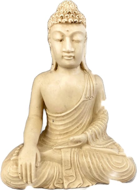 Beige buddha / Handgemaakt beeld / Indonesisch beeld