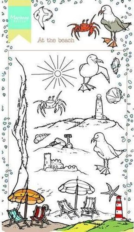 Marianne Design Stempel Hettys At the beach HT1622 10.5x18.5cm