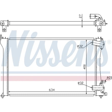 Radiator, motorkoeling NISSENS 63701