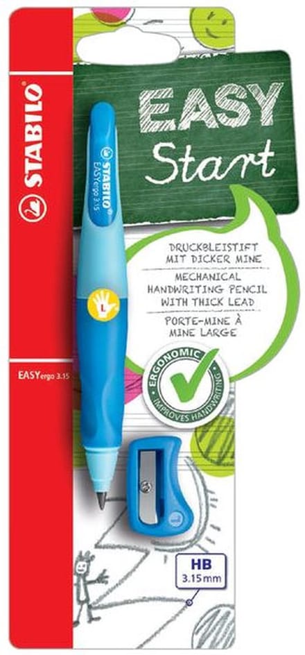 Vulpotlood stabilo easyergo hb 3.15mm links blauw | 3 stuks