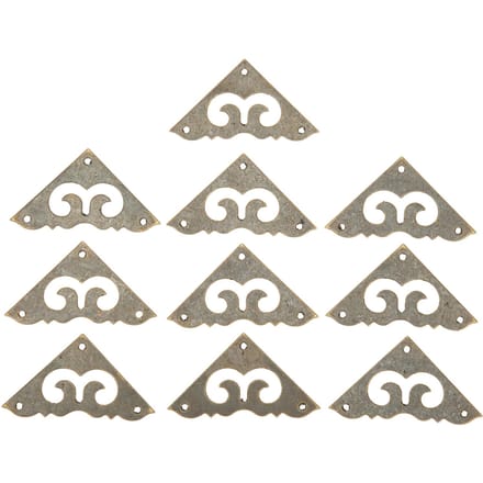 24 stuks Hoekbeschermer 3cm Chinese Stijl Retro Messing Elegantie Exquise Meubelrandbescherming gray