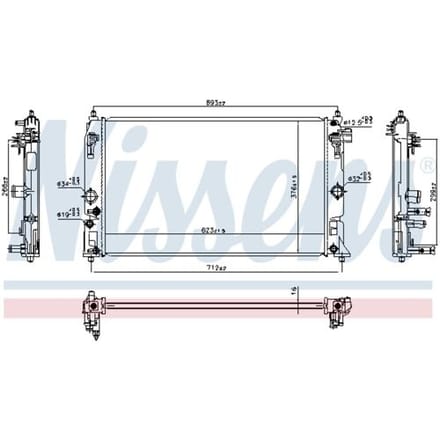 Radiator, motorkoeling NISSENS 606858