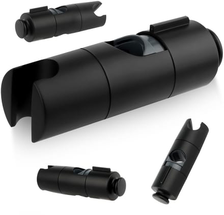 Dailygoods - Verstelbare douchehouder voor handdouche - Zwart, 18-25 mm