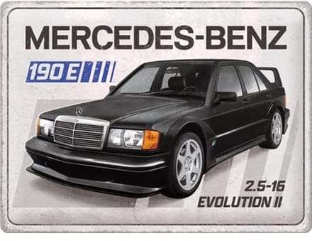 Wandbord Mercedes-Benz - 190 E 2.5-16 Evolution II