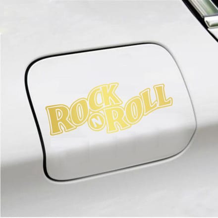 Bumpersticker - Rock N Roll - 5,7 X 14,8 - Goud
