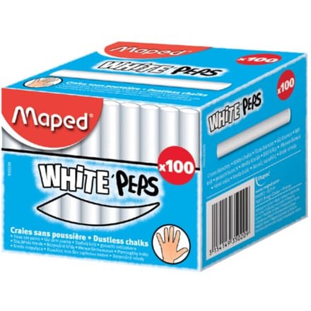 Schoolbordkrijt Maped White'Peps doos á 100 stuks wit