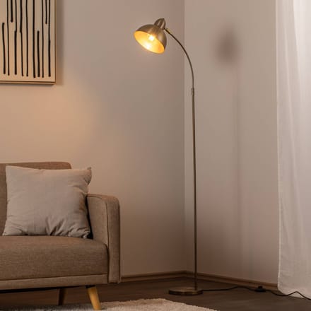 Opviq Vloerlamp Varzan, goud, metaal, hoogte 162 cm, E27