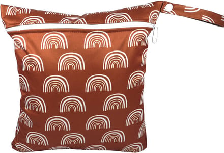 Strandtas met ritssluiting – Waterdichte strandtas – Luiertas – 28x30 cm –Bruine boog K228