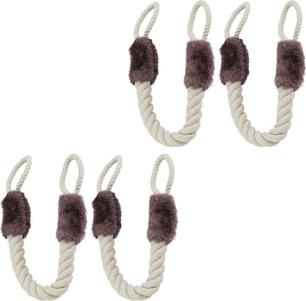 4x deurstopper deurklink - klembescherming bruin - set - vingerbescherming