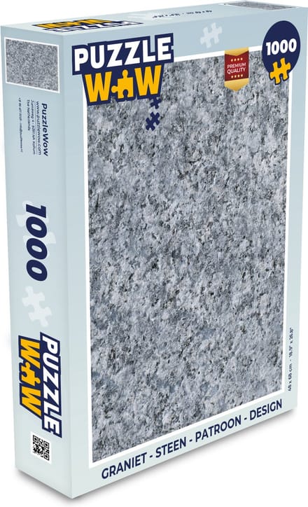 Puzzel Graniet - Steen - Patroon - Design - Grijs - Legpuzzel - Puzzel 1000 stukjes volwassenen