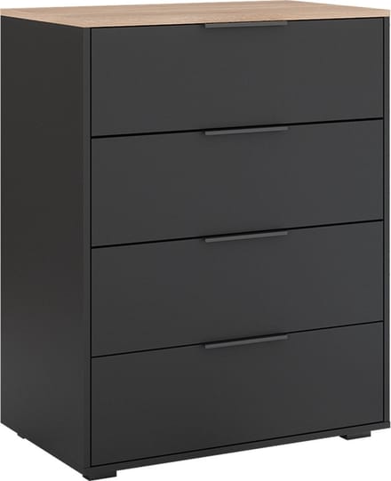 Vicco Betti Dressoir – 30 x 83.6 cm met 4 laden Antraciet/Sonoma
