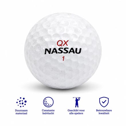 QX Soft Nassau Golfbal – Hoge Elasticiteit – 3 Stuks – Premium Kwaliteit
