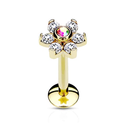 Piercing bloem 1.2x6 - goud - LMPiercings