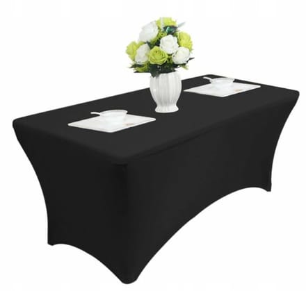 Meble odNowa - Rechthoekige Tafelkleed - Zwart - 240x80 cm - Elastaan;Polyester