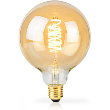 Nedis LED-filamentlamp E27   G125   3,8 W   250 lm   2100 K   dimbaar   extra warm wit   retrostijl   1 stuk