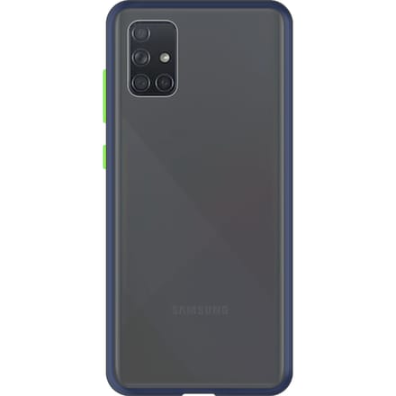Samsung Galaxy A71 Back Cover - Blauw/Transparant