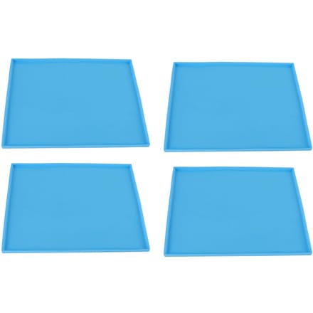 4 Pièces Tapis Déshydrateur en Silicone Qualité Alimentaire Résistance Haute Température Empêche le Collage Fruit bleu