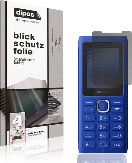 dipos – Matte Privacy Screenprotector geschikt voor Nokia 110 Power | Anti-Spy Beschermfolie