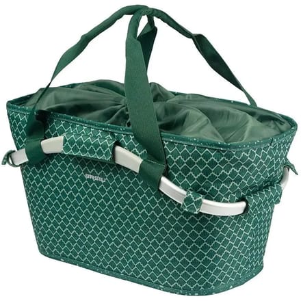Basil Flair - Carry All achtermand MIK - 22L - Groen - Waterafstotend - Reflectiedetails