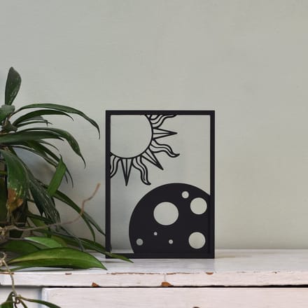 Houten lijstje – Floating Frames – Zon & Maan