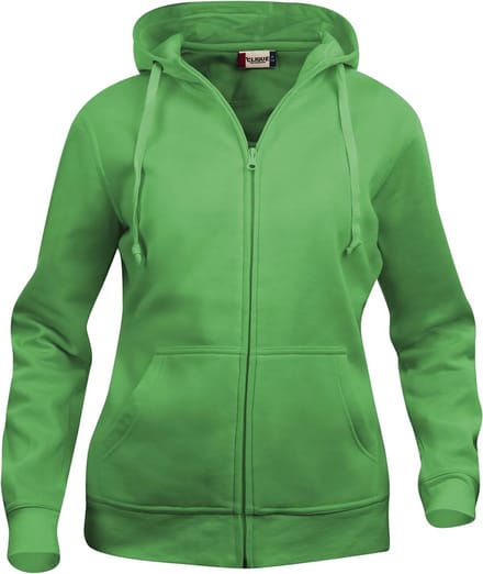 Basic hoody full zip ds grasgroen m