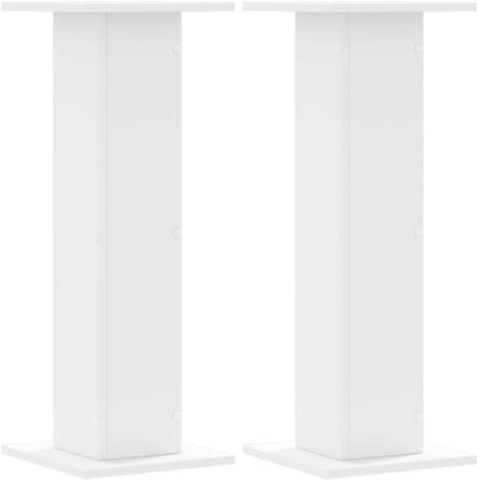 Luidsprekerstandaards Set van 2 - Wit Hout - Voor Home Cinema en Surround Sound