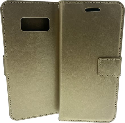 Portemonnee Book Case Hoesje Geschikt voor: Samsung Galaxy S8 Plus - Goud