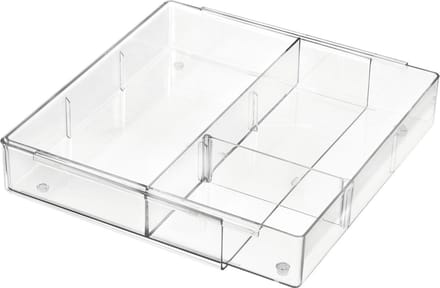 iDesign The Home Edit - The Home Edit Ladeorganizer Uitschuifbaar - Kunststof - Transparant -