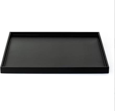 Blackk Interiors - Eiken fineer dienblad - Zwart - 80 x 80 x 4 cm (lxbxh)