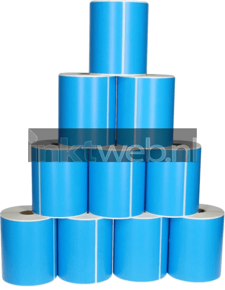 FLWR - Labels / Zebra 10-pack verzendetiketten / blauw / Geschikt voor Zebra