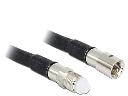 Delock WiFi-antenne Aansluitkabel [1x FME-bus - 1x FME-stekker] 5 m Zwart