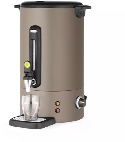 Chauffe-eau pour vin chaud avec robinet et bac d'égouttage uniq 16 l 1650 W - taupe