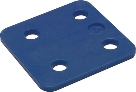 Wovar Drukplaat zonder sleuf 4mm Blauw | Zak 48 stuks