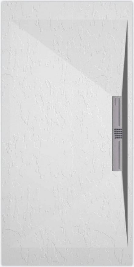 Sanifun douchebak Stone Side White Slate 1000 x 900 S