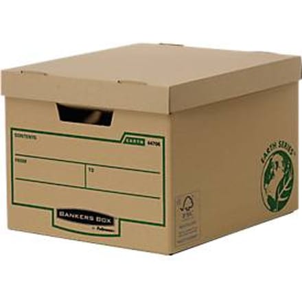 Opbergdozen Earth Series - 100 % gerecycled karton - geschikt voor 4 archiefdozen - 10 stuks