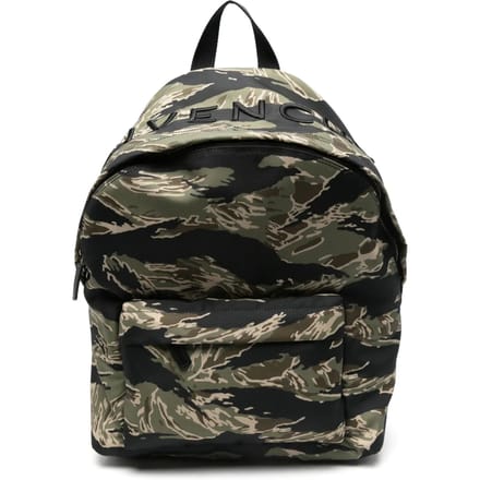 Essentiële rugzak met logo en camouflageprint