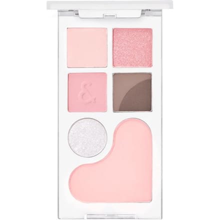 rom&nd Bare Layer Palette 02 Strawberry Mood 14 g - palette de fards à paupières roses avec blush