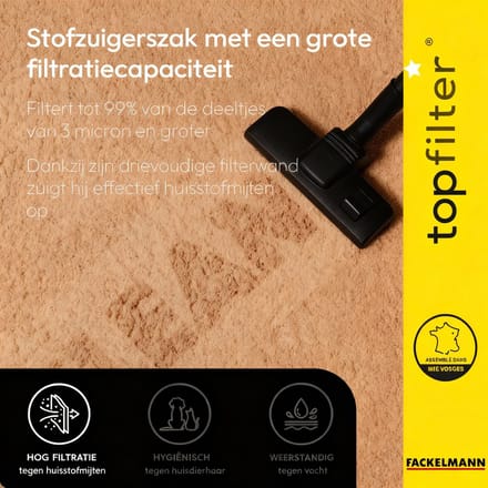 Set van 4 stofzuigerzakken Rowenta en Moulinex TopFilter Premium