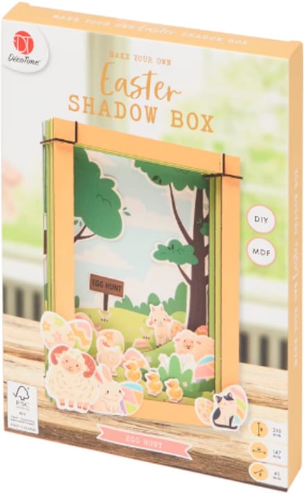 Pasen Knutselset Egg Hunt - Houten 3D-Shadowbox | Paasdecoratie - DIY - Maak je eigen shadowbox - Paaseditie
