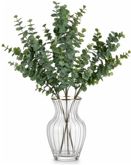 Mica Decorations Kunstbloem - 3x - Eucalyptus kunsttak - grijs/groen - 65 cm - decoratie