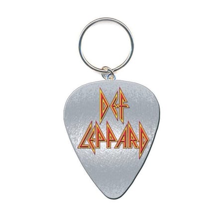 Def Leppard - Logo Pick Sleutelhanger - Zilverkleurig