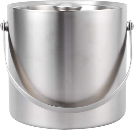 Double wrapped ice bucket, double layer design