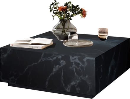 Salontafel Esma Zwart - MDF - Vierkant - 90x90cm - Hoogte 35 cm