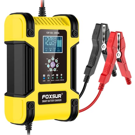 FOXSUR 7-traps auto-acculader Slimme acculader met functie-aanraakknop Groot US PLUG