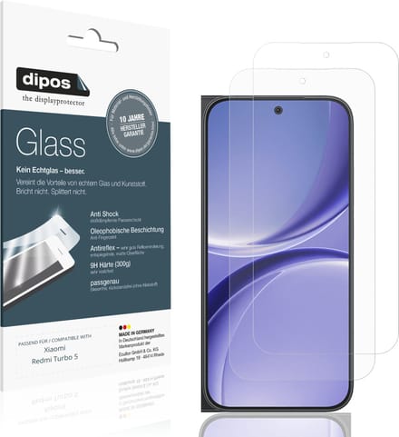 dipos – 2x Matte Pantserfolie geschikt voor Xiaomi Redmi Turbo 5 | 9H Screenprotector