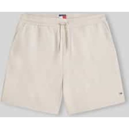 relaxed fit bermuda van katoenmix met tunnelkoord