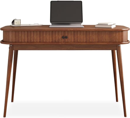 Bureau - Werktafel - Thuiswerken - Opschuifbare fronten - 50 x 113 x 75 cm - Kastanje