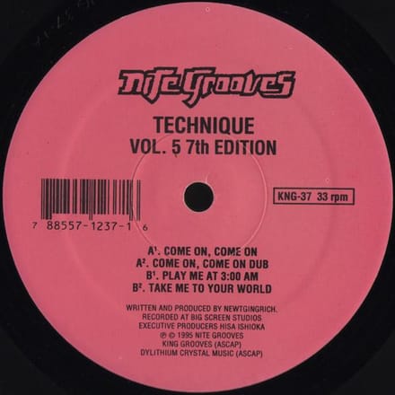 12-inch Plaat TECHNIQUE - Deel 5 7e Editie KNG37 Nite Grooves 1995 VS Dans & Electronica Gebruikt