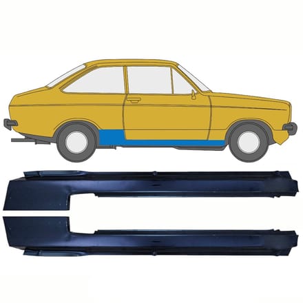 Volledige dorpel voor Ford Escort 1974-1980 / Links + Rechts / Set