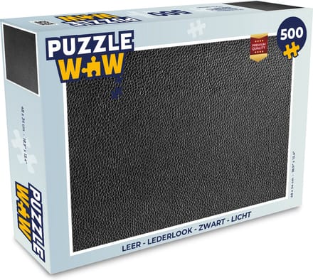 Puzzel Leer - Lederlook - Zwart - Licht - Legpuzzel - Puzzel 500 stukjes